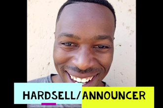 record a hard sell announcer voice over