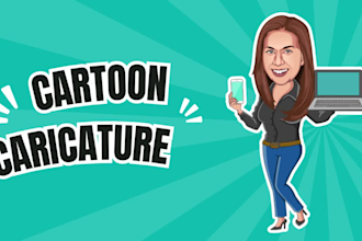 draw caricature cartoon character avatar in big head style