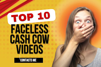 create luxury top 10 faceless cash cow videos for youtube automation channel