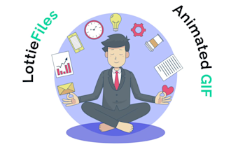 create a lottie icon animation, website animation