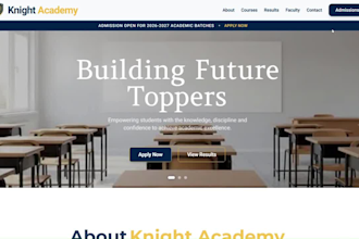 build a modern responsive website for schools and institutes