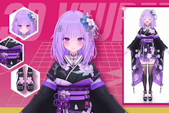 create and rig your professional 3d vtuber or vroid model