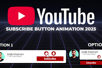 make an animated youtube like and subscribe button