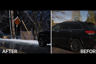 do day to night vfx, weather change and add winter snow