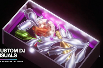 create custom dj logo animations and typography vj loops