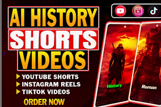 do ai history shorts tiktok videos, faceless instagram reels
