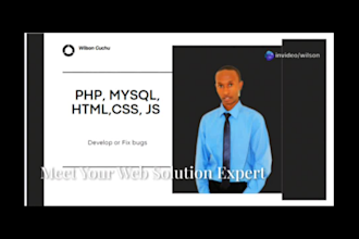 create or debug website with PHP, mysql, HTML, CSS, ajax