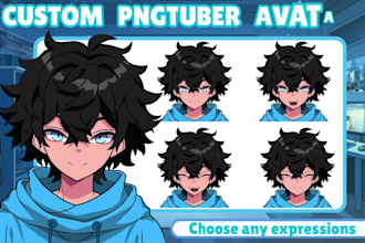draw png tuber avatar and chibi pngtuber for twitch and streams