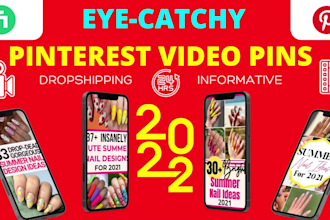 provide 8 amazing pinterest video ads for shopify and ecommerce stores
