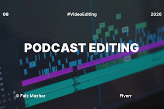 professionally edit your podcast video, clean audio, multicam, and create reels