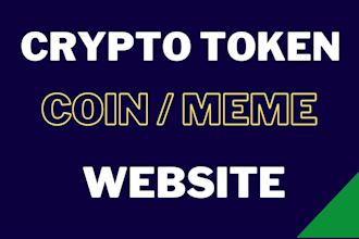 create a responsive crypto token, coin or meme website
