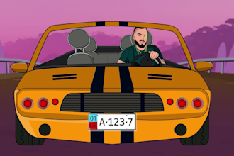 create a 2d animated music video or cartoon animation for your song