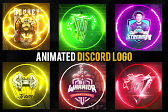 design animated discord logo, animation banner, pfp, discord animation, gif