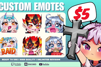 draw custom twitch emotes, badges, animated chibi emotes for streamers