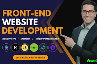build a responsive react or next js website with modern design