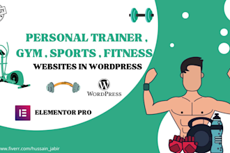 design modern fitness,gym,sports,health care wordpress website