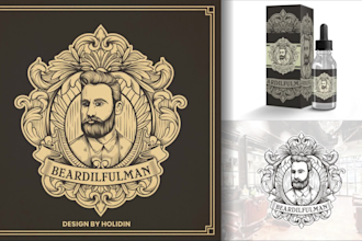 design vintage logo with hand drawn illustration