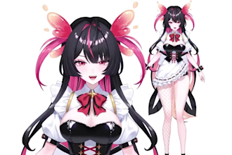 create live2d character, vtuber rigging, live2d model, live 2d, 2d vtuber