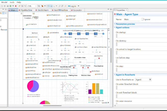 build anylogic and flexsim 3d simulation models for process analysis with report