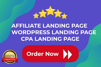create a landing page for your affiliate product