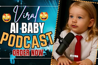 make viral ai baby podcast ai baby news ai baby video reels for any platform