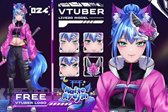 design and rig pro vtuber model live2d character in anime style for your stream