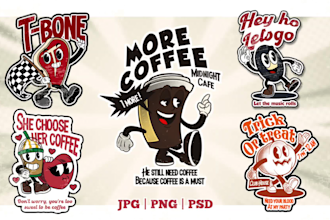 create vintage mascot in vintage cartoon artwork hand drawn