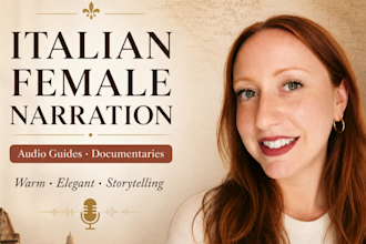 record italian female narration for audio guides and documentaries