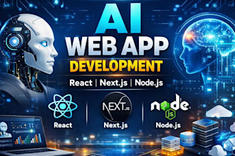 develop ai web applications using react, next js, and node js