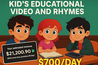 make kids learning educational video and rhymes to boost your channel revenue