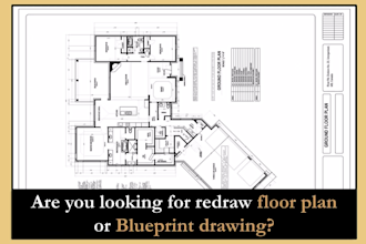 draw architectural floor plan and blueprint in autocad