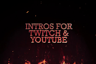 animate your logo, intro for youtube, twitch