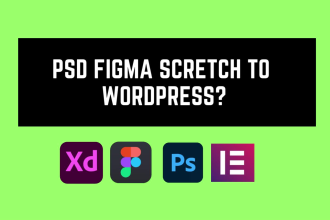 build website from adobe xd, psd, figma to wordpress