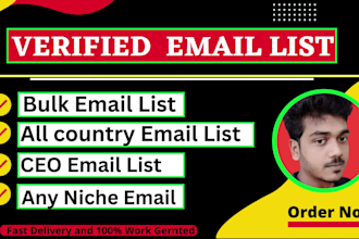 provide niche targeted email list building  for email marketing