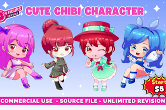 draw a custom cute anime chibi character