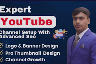provided fully branded youtube channel logo art and SEO