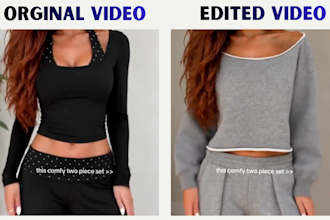 realistically change the outfit in your existing video