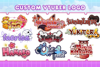 design cute style logo for vtubers