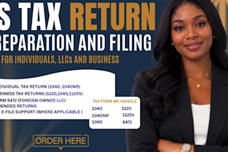 do US tax return, llc tax filing, corporate tax, form 1120, 5472 as US CPA