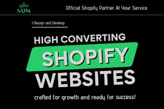 design high converting shopify store, pod or dropshipping website development