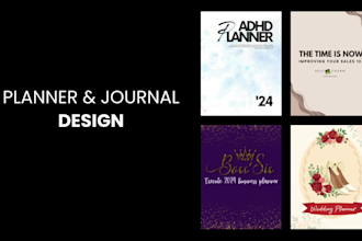 design calendar planner, monthly planner and journal planner