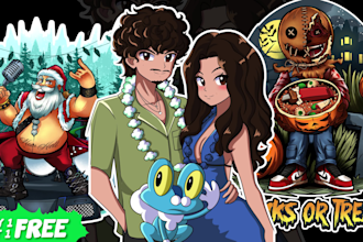 draw clothing cartoon character and graphic t shirt design for your brand