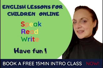 teach children english lessons online via skype