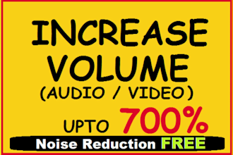 edit or increase audio video volume upto 700 percent