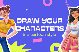 draw self, couple, group portrait in my cartoon style
