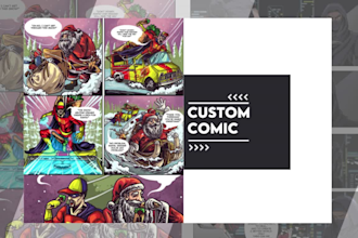 create a very professional comic book page illustration