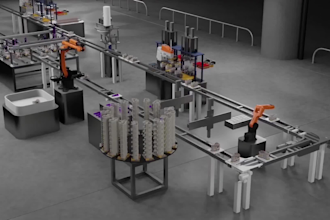 do 3d industrial animation manufacturing machine factory production animation