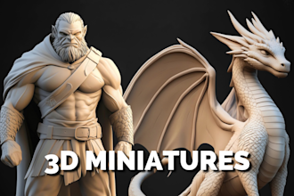 sculpt 3d miniatures dnd character for 3d printing