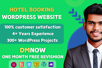 make wordpress website for hotel booking, travel, airbnb