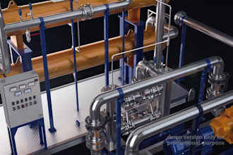 create industrial robot animation, factory automation and manufacturing video